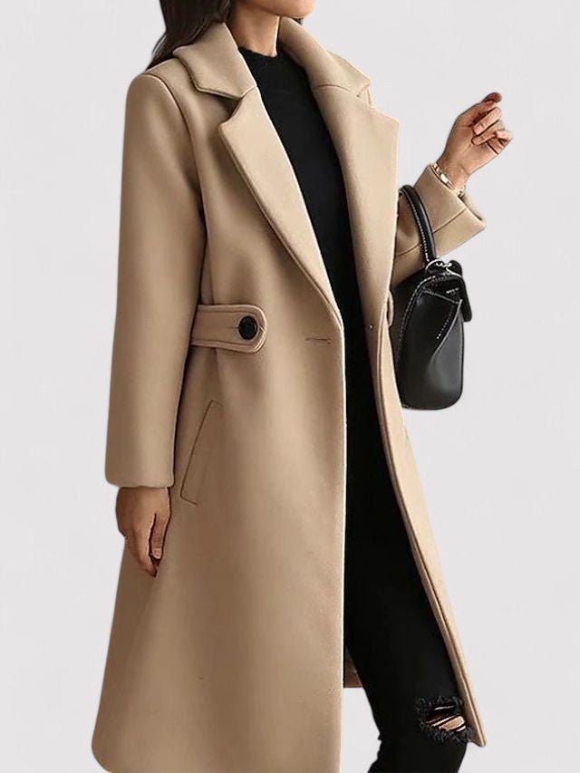 Clara - Manteau en laine avec ceinture