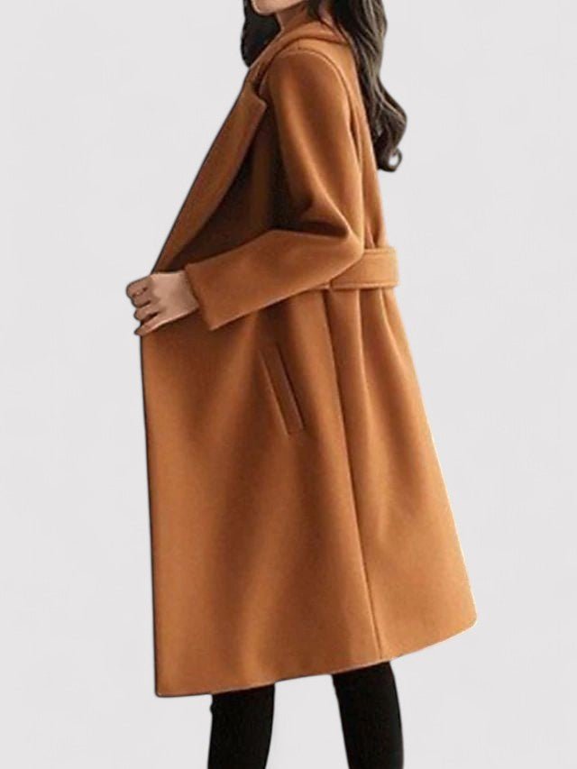Clara - Manteau en laine avec ceinture