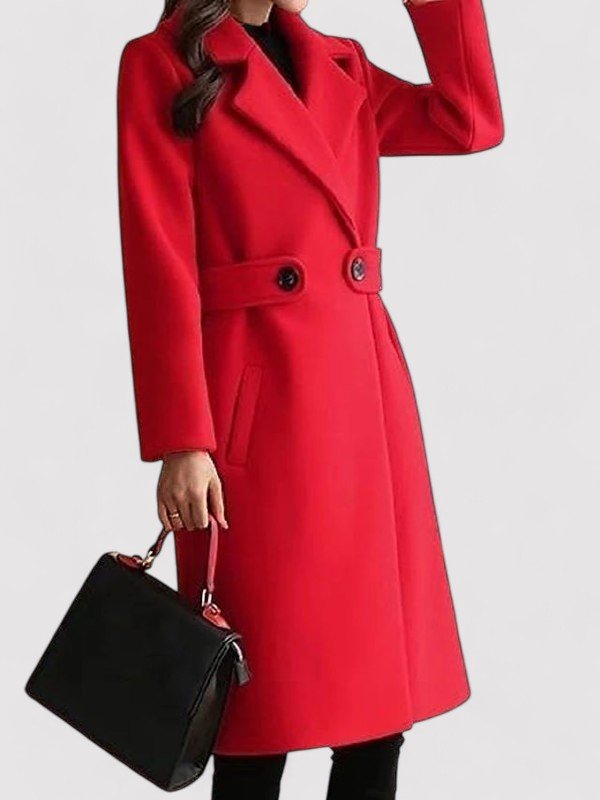 Clara - Manteau en laine avec ceinture