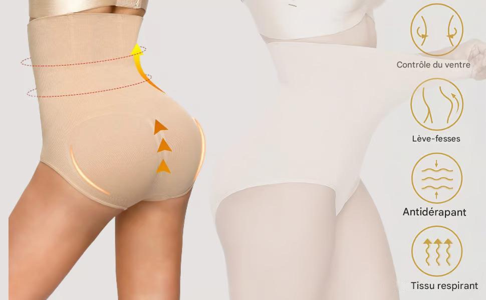 Slips Haute Ceinture avec Effet Modelant et Confort
