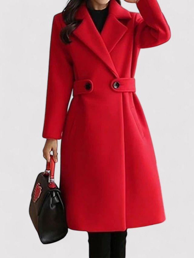 Clara - Manteau en laine avec ceinture
