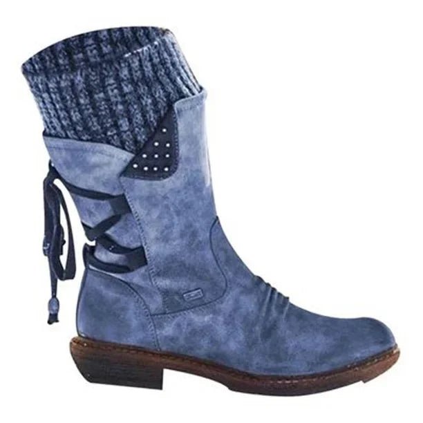 Bottes d'hiver pour femme à semelle plate