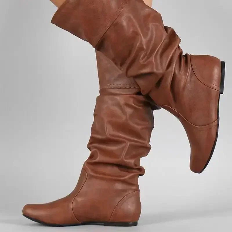 Bottes en cuir style Western pour femmes