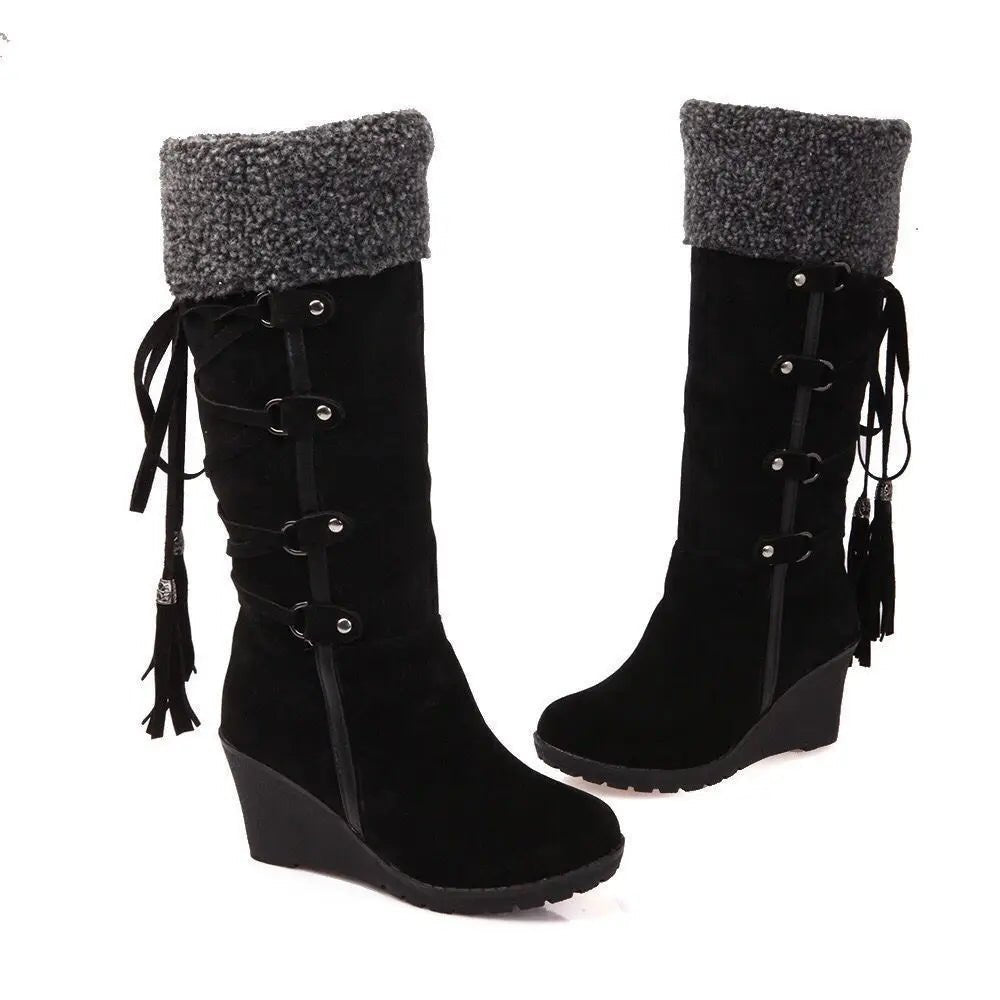 Bottes d'hiver talons compensés