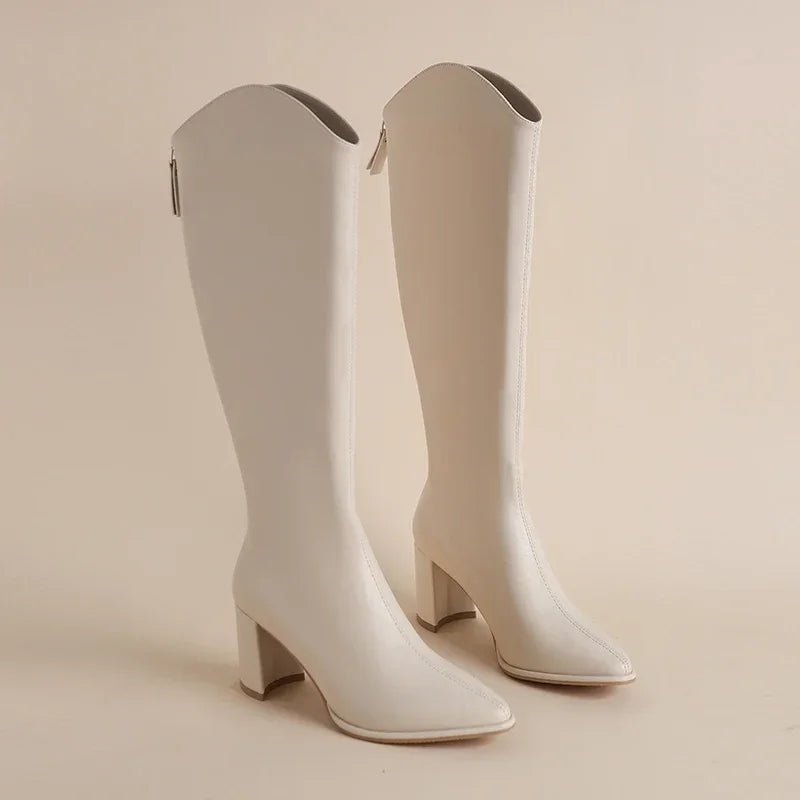 Bottes Zipper Talons Hauts