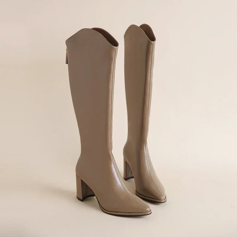 Bottes Zipper Talons Hauts