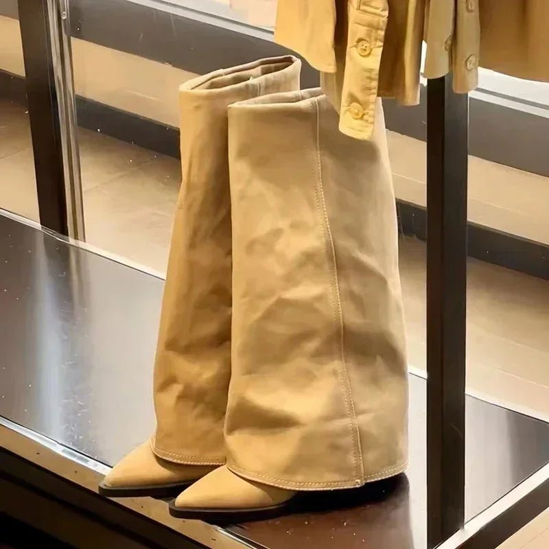 Bottes Santiags talons fins 7 cm en cuir