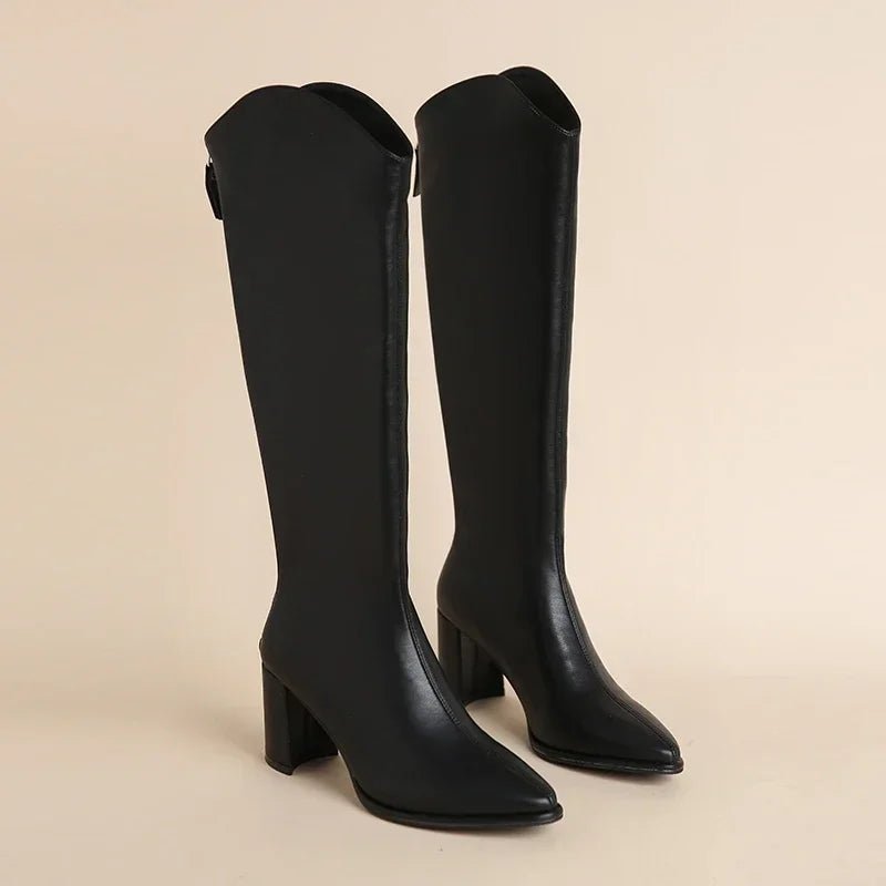 Bottes Zipper Talons Hauts