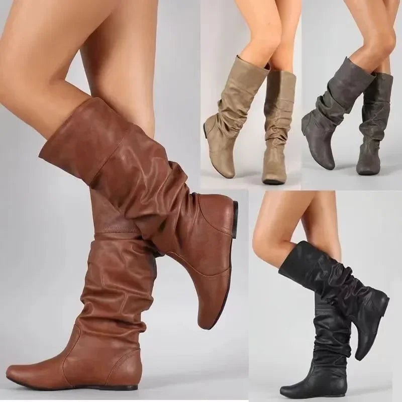 Bottes en cuir style Western pour femmes