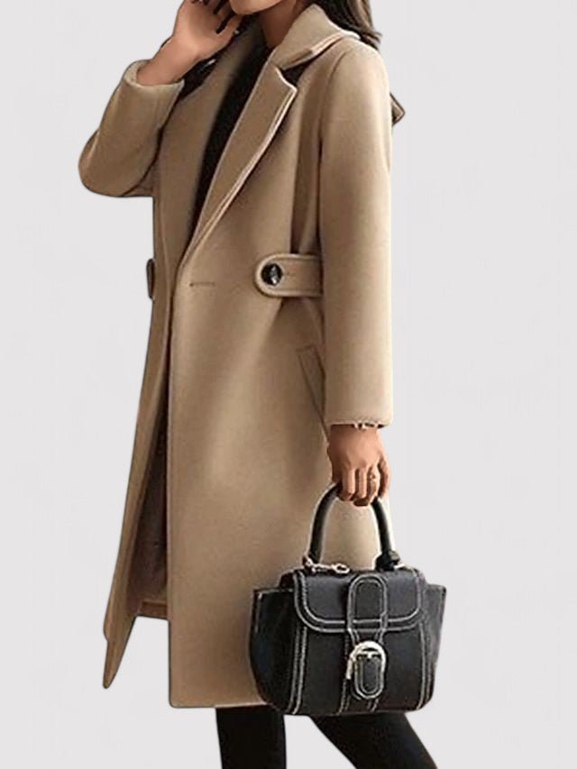 Clara - Manteau en laine avec ceinture