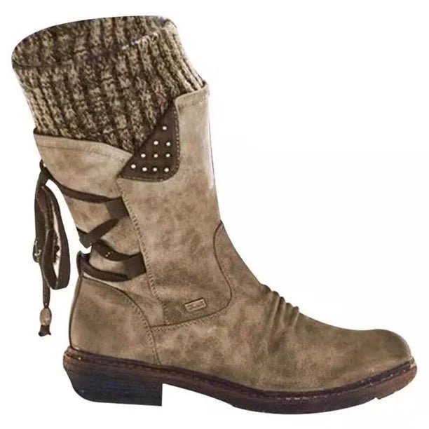 Bottes d'hiver pour femme à semelle plate