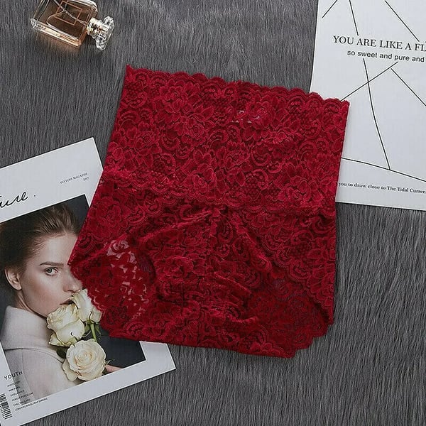 Lot de 5 culottes taille haute en dentelle