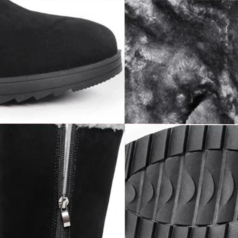 Bottines d'hiver en velours pour femmes