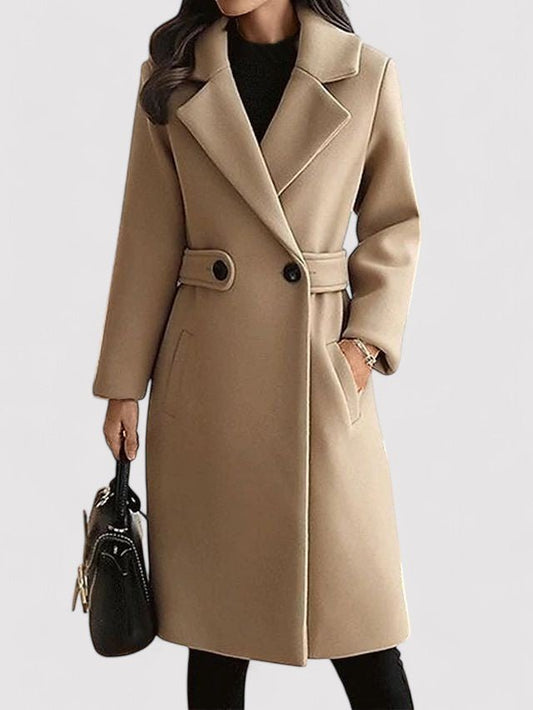 Clara - Manteau en laine avec ceinture