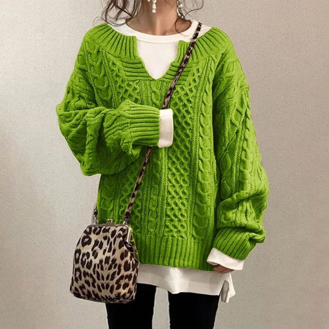 Pull en tricot surdimensionné avec motif en torsade