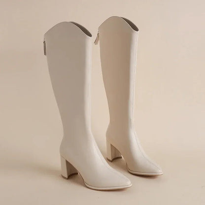 Bottes Zipper Talons Hauts