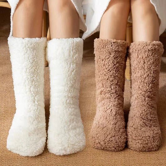 Chaussettes Douces d'Hiver pour Femmes - Taille Unique