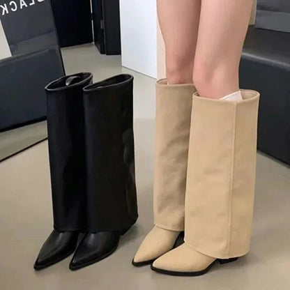 Bottes Santiags talons fins 7 cm en cuir