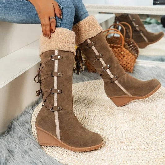 Bottes d'hiver talons compensés