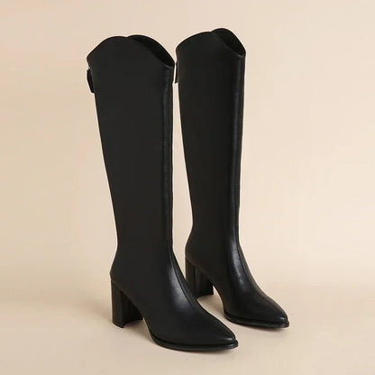 Bottes Zipper Talons Hauts