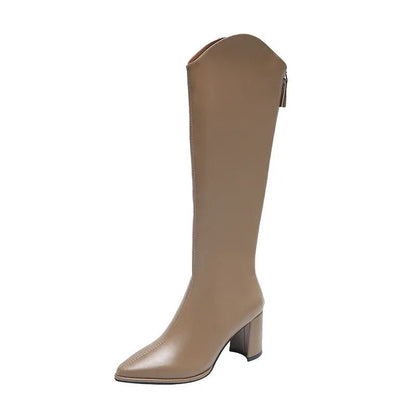 Bottes Zipper Talons Hauts