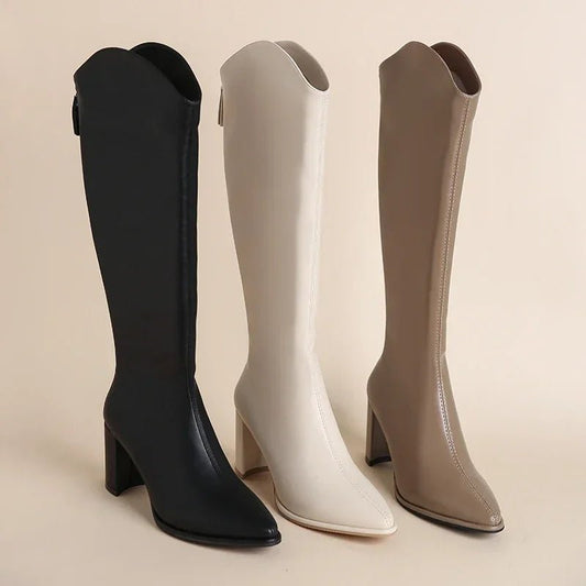 Bottes Zipper Talons Hauts